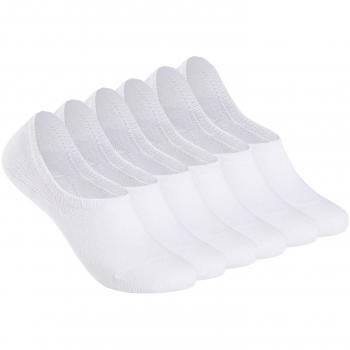TUUHAW Calcetines Invisibles Tobilleros Mujer hombre 6 Pares Blanco 47-50