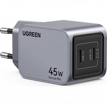 UGREEN Nexode Pro 45W GaN Cargador USB-C con 2 puertos USB-C y carga rápida