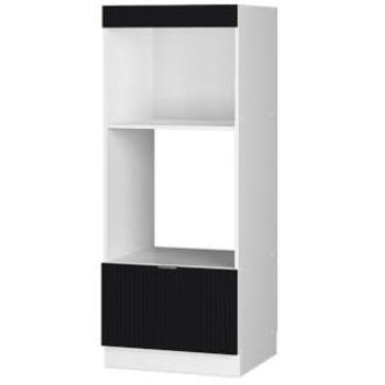 Armario para microondas Fame-Line, Rayas Negras, 60 cm Abierto Vicco