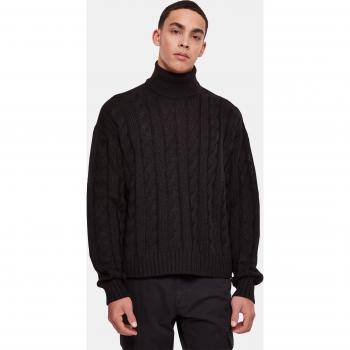 Urban Classics Men's Boxy Roll Neck Sweater - Black - Sizes S to 4XL