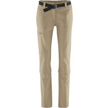 Maier Sports Arolla Women's Zip-Off Hiking Pants with 3 Pockets, Regular Fit, Dark Beige