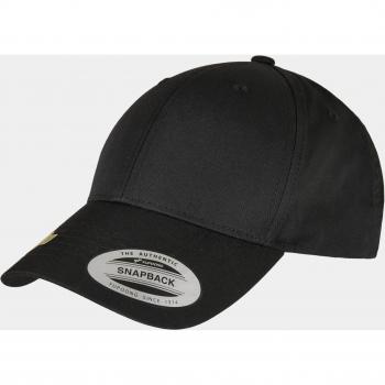 Flexfit Recycled Poly Twill Black Snapback Cap - One Size, 92% Polyester, 8% Elastane