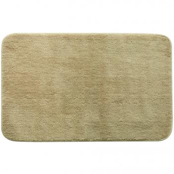 Alfombra de Baño Antideslizante Beige 50x80 cm Lavable a Máquina de Microfibra Spirella