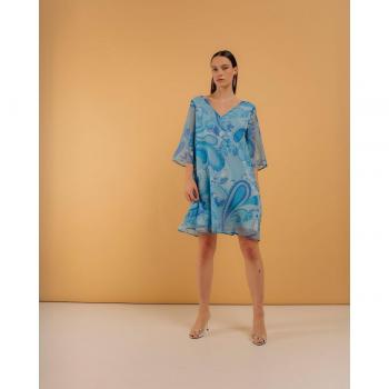 Niza - Vestido corto y manga campana por debajo del codo