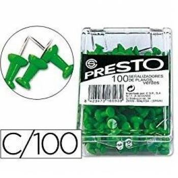 Q-Connect - Pack De 100 Señalizadores De Planos Verde