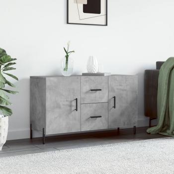 Aparador de madera de ingeniería gris hormigón 100x36x60 cm Mueble de Almacenaje de Salón Buffet para salón Armario Auxiliar Armario de Almacenamiento