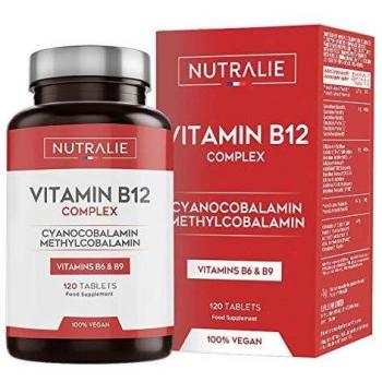 Vitamina B12 Vegana 2000mcg Cianocobalamina y Metilcobalamina | Reduce el Cansancio y Contribuye al Sistema Inmunológico | 120 Comprimidos Veganos Nutralie