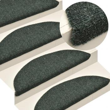 Alfombrilla Autoadhesiva de Escalera 15 uds, Dimensiones: 56x17x3 cm, Colores disponibles: Crema, Marrón, Verde