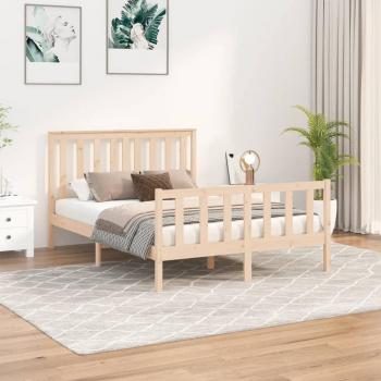 Cama solar sin colchón 140x200 cm en madera maciza de pino Vidaxl Marrón