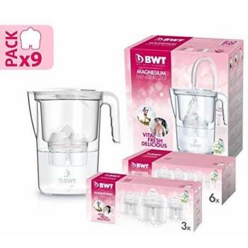 BWT Jarra Vida Manual Y Pack 9 Filtros, Blanco