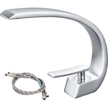 Grifo de lavabo HAUSS SPOLE monomando, Cama WISHDOR con almacenamiento 140x200 cm, 2 lámparas de lectura, tira LED, somier y puerto USB, color beige