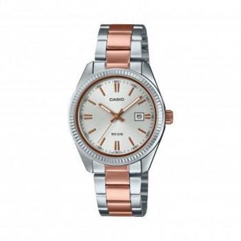 Reloj Casio Collection LTP-1302PRG-7AVEF Analógico para Mujer con Caja de Acero Inoxidable, Correa de Resina y Resistencia al Agua