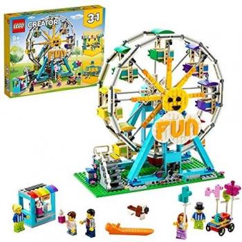 LEGO 31119 Creator 3in1 Ferris Wheel to Swing Boat or Bumper Cars Fairground Building Set, Toy for Kids 9+ Year Old