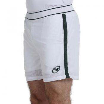Bullpadel Lobios Shorts para Hombre - Color Blanco, material ligero y transpirable, diseño moderno, cintura elástica con cordón ajustable, bolsillo lateral con cremallera, ideal para pádel y deportes