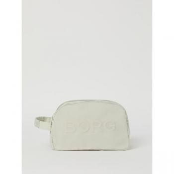 Borg Embossed Toilet Bag - White Travel Toiletry Organizer