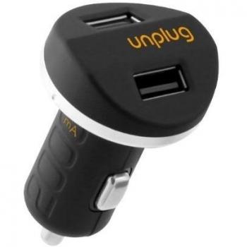 Unplug UPCC002 - Cargador de coche USB Dual 2A con cable Lightning incluido