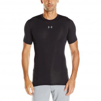 Under Armour UA HG Supervent SS Camiseta de Manga Corta, Hombre, Negro, S