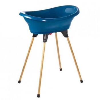 Bañera ThermoBaby Vasco Azul - Bañera infantil, color azul, fabricada en material resistente y seguro para bebés, con diseño ergonómico que facilita el baño, incluye soporte antideslizante y es fácil de limpiar