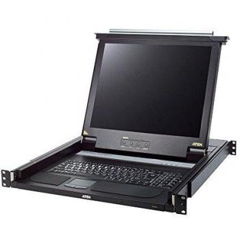 KVM ATEN CL1000M-ATA - Consola LCD deslizante de 17 con teclado iluminado, resolución WUXGA 1920 x 1200, para montaje en rack de 19