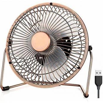 EasyAcc Ventilador de Escritorio 6 Pulgadas con 2 Velocidades Ajustables Rotación 360 Ventilador USB Silencioso para Oficina Ordenador portátil Powerbank