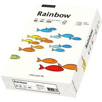 Papel para Impresora Papyrus Rainbow A4, 80 g/m², Pack de 500 Hojas, Color Blanco Natural