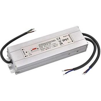 Fuente de Alimentación LED 12V 300W 30A IP67 Impermeable, LED Fuente de Alimentacion transformador de Potencia de 230V a DC 12V para Tira de LED y Bombilla