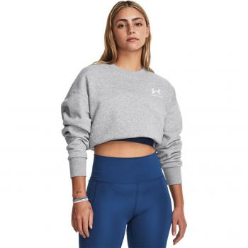 Under Armour Women's Essential Fleece Oversized Crew Sweatshirt - Light Gray