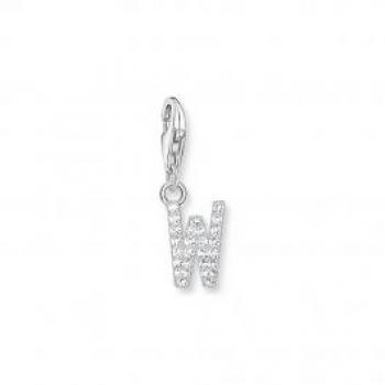 Colgante Charm Mujer Letra W con Zirconias Blancas en Plata de Ley 925 - Thomas Sabo 1960-051-14
