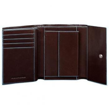 Piquadro Blue Square Monedero, 0.65 Liters, Marrón