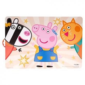 Mantel Individual Peppa Pig con diseño colorido, material resistente y fácil de limpiar