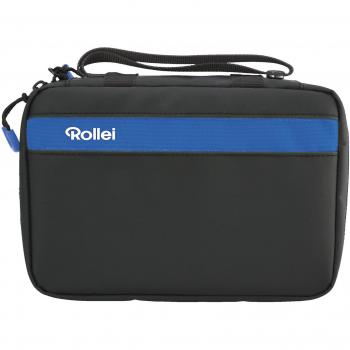 Rollei Actioncam Case - Bolsillo profesional para las cámaras de acción de Rollei y GoPro, impermeable, color negro/azul