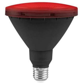 Bombilla LED PAR 38 IP65 E27 15W Roja Mate