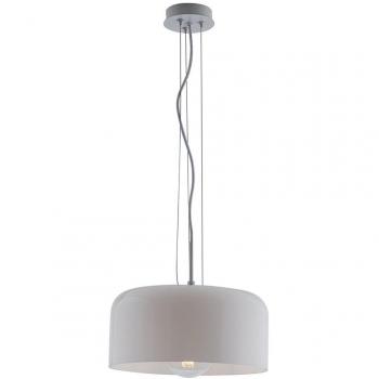 Lámpara colgante de techo Shiny Dome, blanco brillante, 1 bombilla E27, altura ajustable hasta 150cm