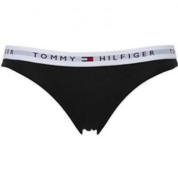 Tommy Hilfiger Corte Bikini A Braguitas con Cintura Elástica, Negro