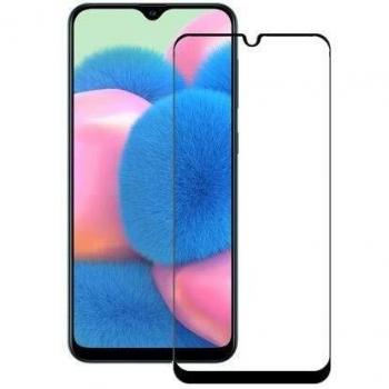 Muvit Protector Pantalla Samsung Galaxy A30S Vidrio templadoplano con Marco Negro