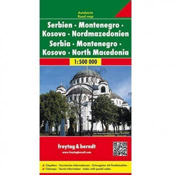 Serbia Montenegro Macedonia: Wegenkaart 1:500 000: AK 7003