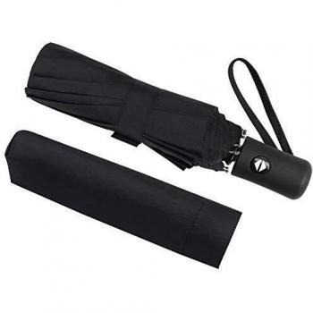 Vicloon paraguas plegable automatico abrir y cerrar automatico bolsa de cuero 8 varillassecado rapido 210t tela y mango antideslizante z resistente al viento paraguas para adultosninos