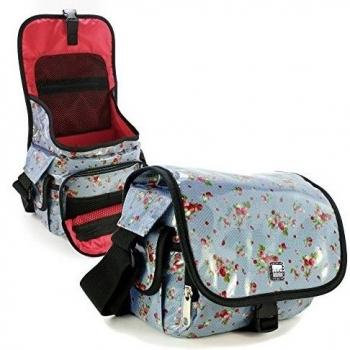 Rockabetty DSLR / Camera digital bolsa hipster de hule - Azul -
