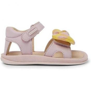 CAMPER Bicho - Sandals for First Walkers - Pink, Yellow, Size 20, Smooth Leather/Cotton Fabric; CAMPER Bicho - Sandals for First Walkers - Pink, Yellow, Size 4, Smooth Leather