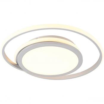 Plafón LED Lucande Noud, moderno, plateado, metal, 1 llama, para dormitorio