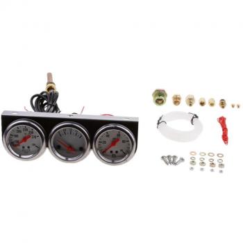 Gazechimp Medidor Temperatura de Agua Calibre Presión de Aceite y Medidor de Voltaje para Coche Moto