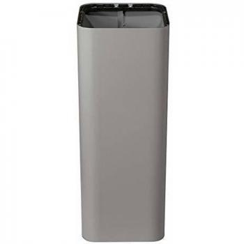 Contenedor de Residuos, Acero, Cuadrado, 300x300x800 mm, Volumen 60 Litros, Color Gris