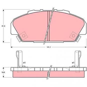 Juego de pastillas de freno TRW GDB1137, pastilla de freno, marca TRW Automotive AfterMarket, modelo GDB1137