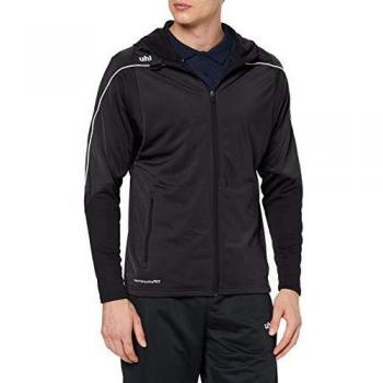 uhlsport Stream 22 Track Hood Jacket Chaqueta con Capucha, Unisex Adulto, Black/White, XXL