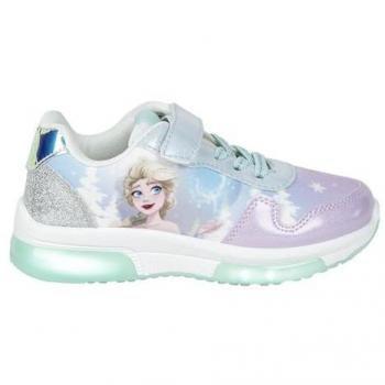 Zapatillas Deportivas LED Frozen para Niños con Suela de PVC, Color Azul Claro