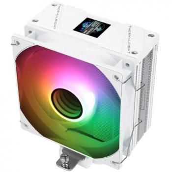 Enfriador de Aire CPU Thermalright Assassin Spirit 120 Vision ARGB Blanco - Ventilador PWM 120mm, Compatible Intel y AMD, Pantalla IPS 1.54 pulgadas