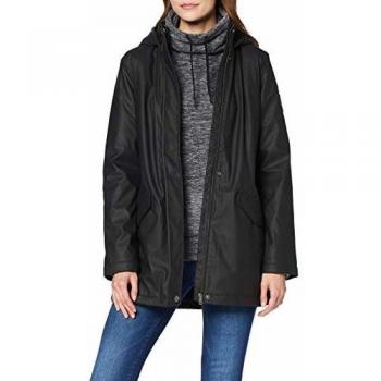 Roxy Downtown Calling - Gabardina Impermeable Con Capucha Para Mujer Gabardina Impermeable Con Capucha, Mujer, anthracite, XL