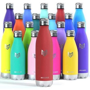 MIKAMEE Botella de Agua Acero Inoxidable 350/500/650/750ml | Aislamiento de Vacío de Doble Pared airBottle | sin bpa Botella termica | Mantiene 24h frías/12h Calientes | para Niños, Deporte, Oficina