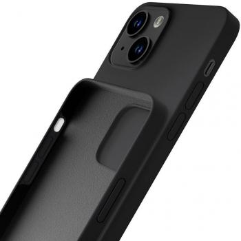 Funda de Silicona 3MK para iPhone 15, 6.1 Pulgadas, Negra