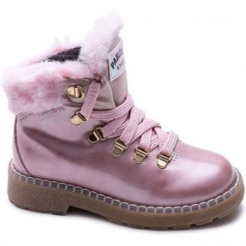 Botas Niña Pablosky de Piel Hydro Rosa 415979 - Botas de niña de piel con cordones